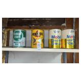4 Vintage Motor Oil Cans