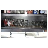 Assorted Glassware, Mugs, and Food