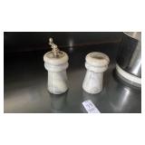 Marble Salt and Pepper Shakers