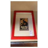 Framed reproduction of a vintage 1905 Art Nouveau