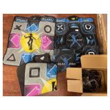 4 Gaming beat pads & box lot wires