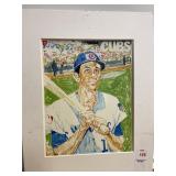 Signed artwork- DON KESSINGER Chicago Cubs - 11 x