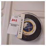 Autographed hockey puck Jim Schoenfeld