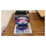 Super Bowl XL Autographed Mini Football and Tin