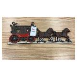 Cast iron stagecoach wall hanger