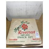 Federal Glass Co. Rosecrest Dura-White 8-Piece