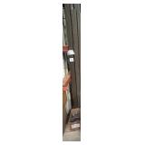 Brown aluminum downspouts and elbows, 2x3