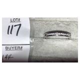 14k white gold band w/ channel gems