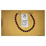 925 Sterling Red Garnet Heart Tennis Bracelet
