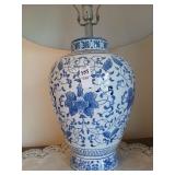Blue decorated lamp