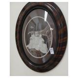Bubble glass black and white baby photo