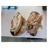 2 Soft ball gloves
