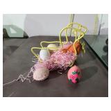 Metal duck and eggs