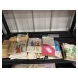 Vintage sewing patterns and Christmas Carol books