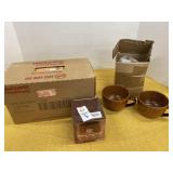 Wooden coffee and tea cups, ginger/peach Bigelow