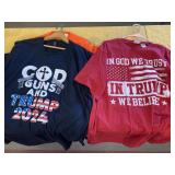 Four menï¿½s T-shirt, size 3 XL
