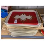 Stack of metal trays
