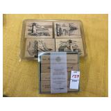 Wood mount stamp set