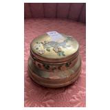 Vintage Powder Puff Music Box, trinket keeper