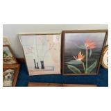 2 Framed Flower Prints