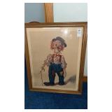 Vintage Framed Clown Print
