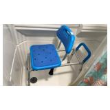 Over Tub Bath Chair, curtain, rug