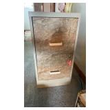 Metal 2 drawer locking file cabinet