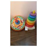 Vintage Metal Top & Ring Stacker