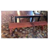 Study Wood Table & Benches