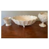 Vintage Indiana Glass White Milk Glass Footed