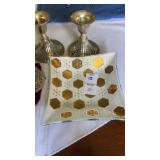 Decorative Trinket Dish, candle holders, locket