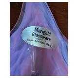 Marigold glass ware pink swan