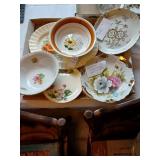 Lot of vintage glassware Kashmir Rose, Lipper &