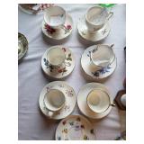 Crown Staffordshire assorted cups & saucers 7