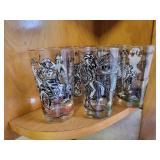 Vintage Transportation over the years glass ware