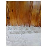 Set of 10 drinking glasses