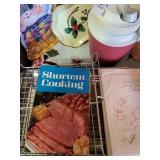 Cook books & misc kitchen items