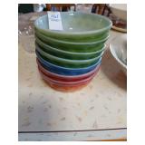 Vintage Fire King Ombre bowl set of 7