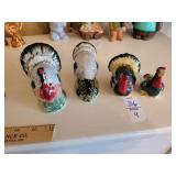 Turkey salt and pepper shakers