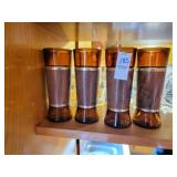 4 rare M.CM. Walnut Siesta ware