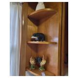 3 shelves of nick nacks
