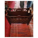 Vintage wooden magazine rack