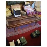 Vintage folding plant stand with casters