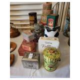 Assortment of tins