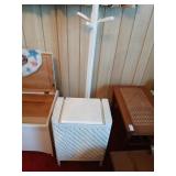 Vintage childs hamper 23" tall, and hall tree