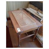 Vintage wicker top bench