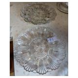 Set of 2 Anchor Hocking egg platters