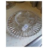 Lot of 4 glass plates and platters