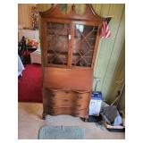 Vintage drop leaf desk / hutch 32in. X16in. X