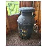 Vintage milk can 24in tall 14in wide
